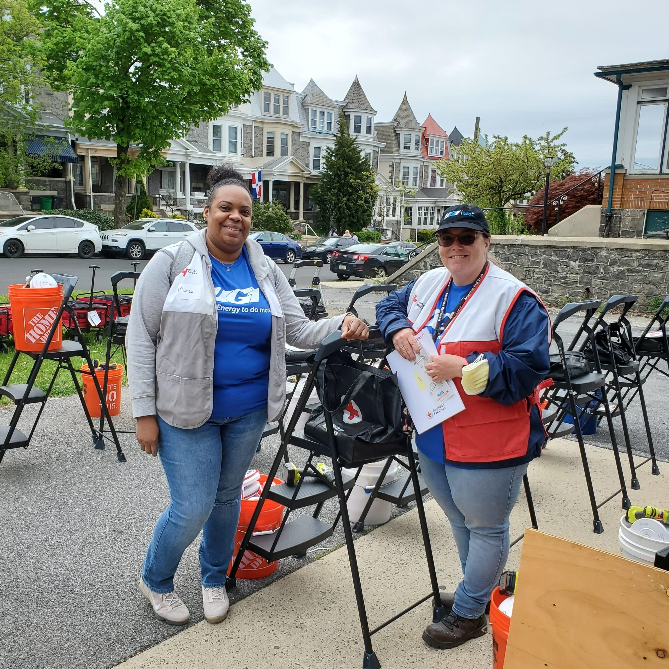 UGI employees volunteering with the American Red Cross Sound the Alarm campaign