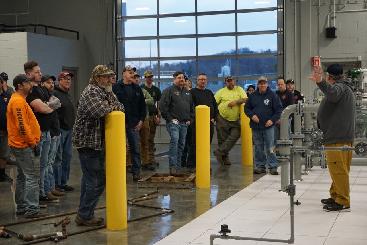 First responders participating in natural gas training at UGI's Learning Center
